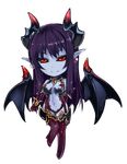  black_sclera blue_skin blush breasts chibi cleavage demon_(monster_girl_encyclopedia) demon_girl demon_horns demon_tail full_body horns large_breasts long_hair looking_at_viewer monster_girl monster_girl_encyclopedia navel pointy_ears purple_hair qnu9o8 red_eyes smile solo tail thighhighs transparent_background wings 