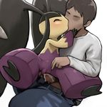  clothed clothed_sex clothing cum cum_in_pussy cum_inside eyes_closed female human interspecies kissing male male/female mammal mawile mega_evolution mega_mawile nintendo penetration penis pok&eacute;mon pok&eacute;philia pussy sex simple_background vaginal vaginal_penetration video_games white_background youjomodoki 