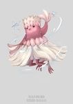  artist_name bird character_name dated flower gen_7_pokemon grey_background highres kenshih no_humans oricorio pokemon pokemon_(creature) simple_background solo wings 
