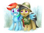  2016 daring_do_(mlp) duo equine female friendship_is_magic hair imdrunkontea mammal my_little_pony pegasus pith_helmet purple_hair rainbow_dash_(mlp) sparkles wings 