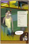  2016 anthro canine car clothed clothing comic digital_media_(artwork) dog fur german_shepherd hi_res hybrid jaxneesen mammal outside raccoon ranch road sky tree vehicle 