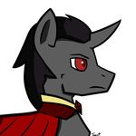  2016 cape clothing equine friendship_is_magic fur hair horn horse king_sombra_(mlp) male mammal my_little_pony pony portrait pose red_eyes simple_background solo sombra unicorn 