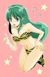  bikini blue_eyes green_hair horns logicon long_hair lum oni urusei_yatsura 