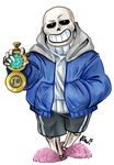  animated_skeleton arrt_jim_lad bone clothed clothing dead_ringer hoodie male not_furry pocket_watch sans_(undertale) skeleton slippers smile solo team_fortress_2 undead undertale valve video_games watch 