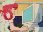  animated animated_gif computer joy_(pokemon) keyboard nurse pink_hair pokemon pokemon_(anime) 