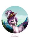 2016 blue_eyes crown equine female harmony_(mlp) horn mammal mountain my_little_pony obpony solo sticker tree_of_harmony unicorn 