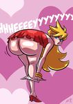  1girl ass axel-rosered blonde_hair blue_eyes heart_background huge_ass panties panty_&amp;_stocking_with_garterbelt panty_(psg) shiny_skin tagme 