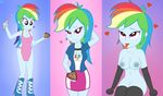  apron big_breasts breasts burstfire cleavage clothed clothing equestria_girls female friendship_is_magic holidays human humanized looking_at_viewer mammal my_little_pony naked_apron nipples nude pussy rainbow_dash_(mlp) valentine&#039;s_day 