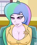  big_breasts breasts burstfire cleavage clothed clothing equestria_girls female friendship_is_magic human humanized looking_at_viewer mammal my_little_pony princess_celestia_(mlp) principal_celestia_(eg) solo 