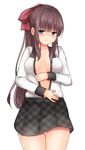  blush breasts cleavage highres mizushina_minato new_game! open_clothes solo takimoto_hifumi thighhighs wavy_mouth 