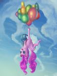  armor balloon blue_eyes cutie_mark day earth_pony equine eyelashes female feral friendship_is_magic fur gor1ck hair helmet hooves horse mammal my_little_pony nude open_mouth outside pink_fur pink_hair pinkie_pie_(mlp) pony sky solo teeth 