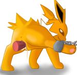  anus cum eeveelution female feral jolteon looking_at_viewer nintendo penetration pok&eacute;mon pussy sex simple_background starryvolta video_games 