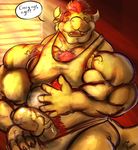  animal_genitalia anthro belly biceps big_biceps big_penis body_hair bowser chest_hair claws clothing condom detailed_background erection front_view hair hairy happy_trail hi_res huge_penis humanoid_penis koopa looking_at_viewer male manly mario_bros mature_male muscular muscular_male nintendo open_mouth partially_retracted_foreskin pecs penis pose pubes red_eyes red_hair relaxing reptile scalie shirt solo standing teeth thick_penis thong tongue turtle uncut underwear uniparasite vein veiny_penis video_games 
