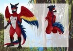  avian bird dragon feathers female parrot popesslodovica pussy scalie solo wings 