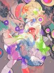  :d abstract_background anabone bangs closed_eyes commentary_request eyeball hairband hat hat_ribbon heart heart_of_string komeiji_satori long_sleeves open_mouth oversized_clothes pink_hair protected_link puffy_sleeves ribbon shirt short_hair skirt sleeves_past_wrists smile solo string third_eye touhou wide_sleeves 