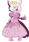  &gt;:( 2016 angry animatronic anthro blush breasts canine clothing crown cute digital_media_(artwork) dress e-01_(artist) feet female five_nights_at_freddy&#039;s five_nights_at_freddy&#039;s_2 fox fur humanoid humor looking_at_viewer machine mammal mangle_(fnaf) paws pink_fur princess robot royalty simple_background solo standing tagme toes video_games white_background white_fur 
