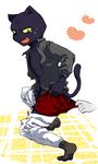  &lt;3 annoyed anthro assisted_exposure black_fur black_nose boxers_(clothing) clothed clothing cute_fangs disembodied_hand feline fur legwear looking_back male mammal nintendo open_mouth open_shirt panther_caroso pants socks solo_focus star_fox sweat sweatdrop tears underwear underwear_pull video_games yellow_sclera 北野 