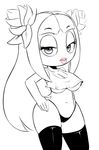  2016 anthro areola big_breasts breasts camel_toe clothing cosmo_the_seedrian female flora_fauna hair half-closed_eyes hand_on_hip hearlesssoul humanoid legwear looking_at_viewer midriff navel nipples panties plant seedrian solo sonic_(series) stockings underwear 