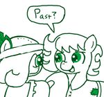 clothing cub dialogue earth_pony emerald_jewel(colt_quest) equine fan_character feathers female ficficponyfic hat horse male mammal my_little_pony pony ruby_rouge(colt_quest) text young 