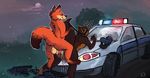  bdsm canine car car_hood chastity collar disney fox lazybutts leash lustylamb male male/male mammal muzzle_(disambiguation) nick_wilde public sheath_chastity shepard vehicle zootopia 