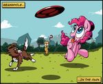 ? applejack_(mlp) english_text equine female friendship_is_magic frisbee horse mammal my_little_pony pinkie_pie_(mlp) pony text wandrevieira1994 winona_(mlp) 