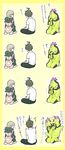  2boys 4koma ahoge animal_hood backpack bag cat_hood comic danganronpa from_behind hinata_hajime hood hoodie indian_style jumpsuit looking_at_another meiji_(pecosyr5) multiple_boys nanami_chiaki nose_bubble patterned_background pink_hair seiza sitting sleeping souda_kazuichi super_danganronpa_2 themed_object tied_sleeves translated trembling 