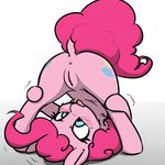  2016 absurd_res anus blush butt captainpudgemuffin cutie_mark dock earth_pony equine female feral friendship_is_magic hair hi_res hooves horse mammal my_little_pony pink_hair pinkie_pie_(mlp) pony pussy simple_background solo tongue tongue_out young 