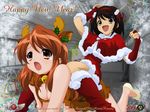  asahina_mikuru duplicate new_years santa_costume suzumiya_haruhi suzumiya_haruhi_no_yuuutsu 