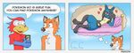  &lt;3 anthro avian bed bird canine cellphone comic dream english_text fox gaming humor lucario mammal mrfarrow nintendo phone pok&eacute;mon pok&eacute;mon_go suggestive text video_games 