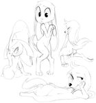  anthro black_and_white blush canine collar covering covering_self disney dog dotkwa female judy_hopps lagomorph lying mammal mawile monochrome nintendo nude on_side penetration pok&eacute;mon rabbit raine_dog sex shy simple_background sketch sketch_page vaginal vaginal_penetration video_games zootopia 