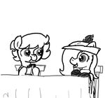  clothing cub earth_pony eating emerald_jewel(colt_quest) equine fan_character feathers female ficficponyfic food hat horse male mammal my_little_pony pony ruby_rouge(colt_quest) young 