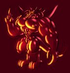  chastity demon diablo dragmon male muscular muscular_male nipples rubber suit 