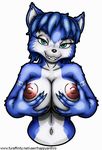  big_breasts breasts canine fox happyanthro invite krystal mammal nintendo smile squeezing star_fox video_games 