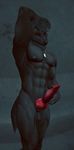 2016 abs animal_genitalia animal_penis anthro armpits balls biceps big_penis canine canine_penis dog erection fur knot male mammal muscular muscular_male nipples nude ookami ookamisl pecs penis second_life simple_background solo were werewolf wolf 