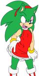  2016 anthro clothed clothing crossdressing hedgehog hi_res male mammal scourge_the_hedgehog soina solo sonic_(series) 