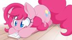  &lt;3 2016 blue_eyes creating_art cute cutie_mark drawing dshou earth_pony equine female feral friendship_is_magic hair horse mammal my_little_pony pink_hair pinkie_pie_(mlp) pony smile solo 