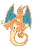  charizard crossed_arms dragon female fire invalid_tag nintendo pawpads pok&eacute;mon pussy snootbooper spread_legs spreading video_games wings 