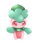  fomantis gen_7_pokemon no_humans pokemon pokemon_(creature) red_eyes simple_background solo white_background 