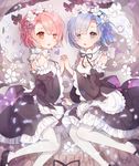  dress herb_(artist) ram_(re_zero) re_zero_kara_hajimeru_isekai_seikatsu rem_(re_zero) 