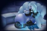  2016 alolan_ninetales anthro anthrofied asaneman belly big_belly big_breasts big_butt blue_eyes blue_fur bra breasts butt canine charizard cleaning clothing collar digestion domination dragon female female_domination fox fur goo goodra hi_res hyper hyper_belly leash mammal mega_charizard mega_charizard_x mega_evolution messy multi_tail muzzle_(object) muzzled navel ninetales nintendo overweight pok&eacute;mon post_vore reptile rubber scalie sitting sitting_on sound_effects underwear video_games voluptuous vore wide_hips 
