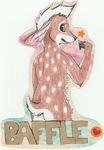  &lt;3 ambiguous_gender baffle butt cervine deer mammal mohawk simple_background thefrozenphoenix_(artist) 