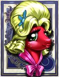  2016 big_macintosh_(mlp) blonde_hair clothed clothing crossdressing earth_pony equine feral friendship_is_magic fur green_eyes hair harwick horse looking_at_viewer mammal my_little_pony orchard_blossom_(mlp) pony portrait red_fur smile solo wig 