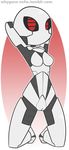  armpits female hands_behind_head machine mouthless not_furry pinup pose raised_arm red_eyes robot whygena 