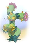  big_breasts blush breasts cactus elfdrago female flora_fauna huge_breasts maractus musical_note nintendo nipples open_mouth plant pok&eacute;mon pussy simple_background smile solo video_games white_background yellow_eyes 