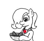  bowl cub earth_pony emerald_jewel(colt_quest) equine fan_character ficficponyfic food horse jewelry male mammal my_little_pony necklace pony simple_background white_background young 