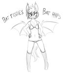  bat_pony bra clothing dialogue english_text fan_character fangs female legwear my_little_pony nolegs_(oc) panties replica_(artist) socks solo text underwear 