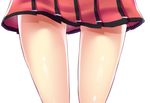  1girl close-up copyright_request female from_behind kantai_collection lower_body miniskirt pleated_skirt red_skirt simple_background skirt solo standing tamako_(ei_niku) thighs white_background 