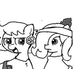  clothing cub ear_piercing earth_pony emerald_jewel(colt_quest) equine fan_character feathers female ficficponyfic hat horse male mammal my_little_pony piercing pony ruby_rouge(colt_quest) young 
