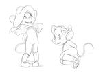  anthro clothing cub disney female hair_bow hair_ribbon looking_at_viewer mammal mouse nipples olivia_flaversham open_mouth padoga pussy ribbons rodent solo the_great_mouse_detective young 