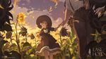  artist_name bad_artstation_id bad_id black_dress blonde_hair cloud dress flower gisuka_yan hat holding_hands long_hair looking_afar original outdoors standing sun_hat sunflower sunset suspenders tattoo watermark web_address wristband yellow_eyes 